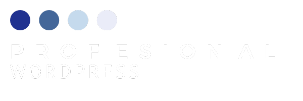 Logo profesionalwordpress en modo oscuro